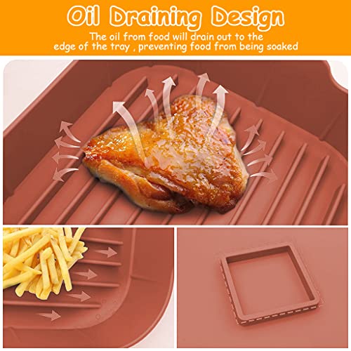 HASTHIP® Air Fryer Reusable Silicone Pot with 2 Anti-Scald Oven Mitt, 8.1-inch Non-Stick Air Fryer Liners with Ear Handles, Air Fryer Accessories, Food-Grade Air Fryer Basket, for 6 QT (Pink) HASTHIP® Air Fryer Reusable Silicone Pot with 2 Anti-Scald Oven Mitt, 8.1-inch Non-Stick Air Fryer Liners with Ear Handles, Air Fryer Accessories, Food-Grade Air Fryer Basket, for 6 QT (Pink)